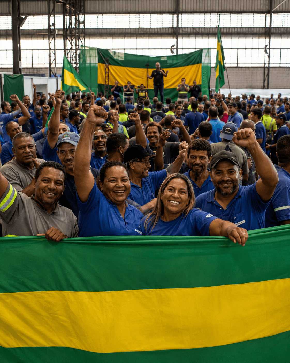 Assembleia da categoria — trabalhadores unidos pelos seus direitos